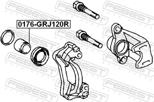 FEBEST Piston, brake caliper (0176-GRJ120R)
