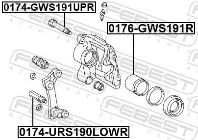 FEBEST Piston, brake caliper (0176-GWS191R)