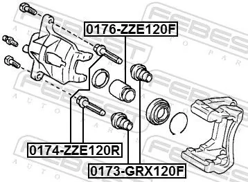 FEBEST Piston, brake caliper (0176-ZZE120F)