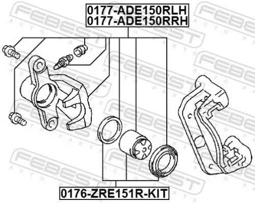 FEBEST Brake Caliper (0177-ADE150RLH)