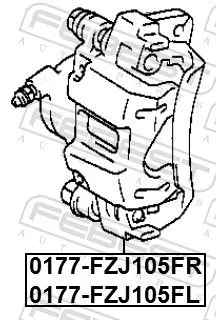 FEBEST Brake Caliper (0177-FZJ105FR)