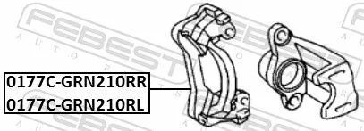 FEBEST Brake Caliper Bracket Set (0177C-GRN210RR)