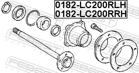 FEBEST Wheel Hub (0182-LC200RLH)