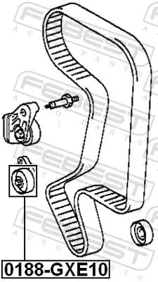 FEBEST Deflection Pulley/Guide Pulley, timing belt (0188-GXE10)