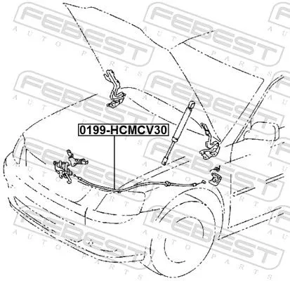 FEBEST Bonnet Cable (0199-HCMCV30)