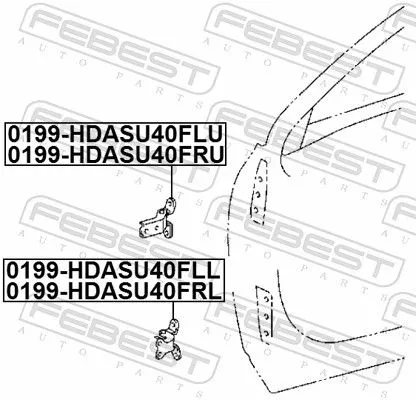 FEBEST Door Hinge (0199-HDASU40FLL)