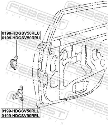 FEBEST Door Hinge (0199-HDGSV50RLL)