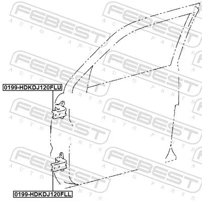 FEBEST Door Hinge (0199-HDKDJ120FLU)