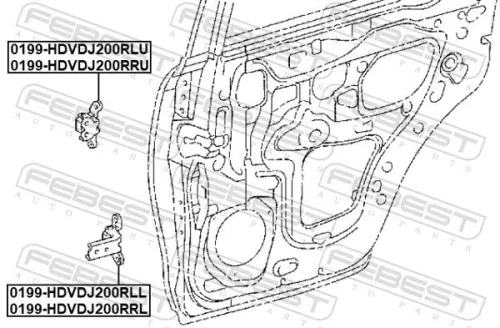FEBEST Door Hinge (0199-HDVDJ200RLL)