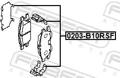 FEBEST Accessory Kit, disc brake pad (0203-B10RSF)