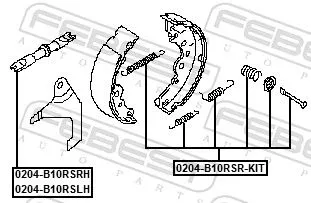FEBEST Adjuster, drum brake (0204-B10RSLH)