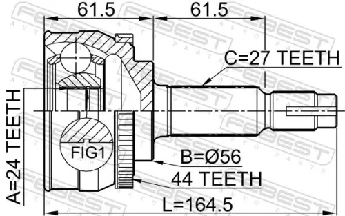 FEBEST Joint Kit, drive shaft (0210-078A44)