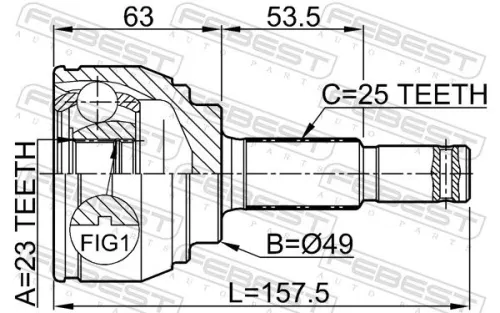 FEBEST Joint Kit, drive shaft (0210-C11)
