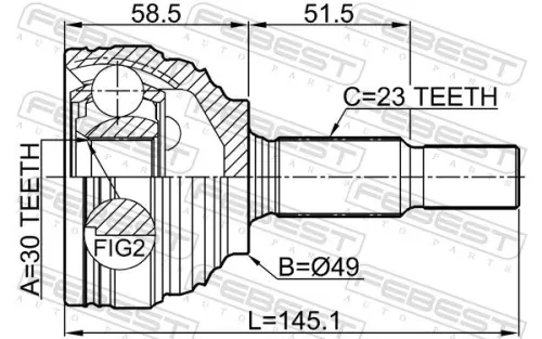FEBEST Joint Kit, drive shaft (0210-G15RA)