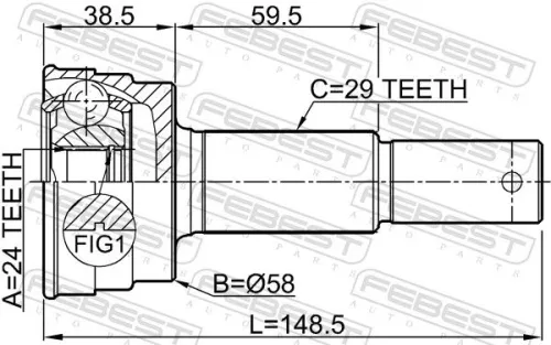 FEBEST Joint Kit, drive shaft (0210-Z50R)