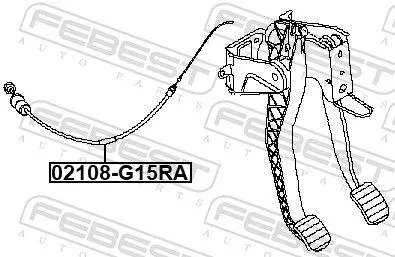 FEBEST Cable Pull, clutch control (02108-G15RA)