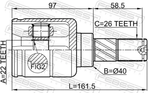 FEBEST Joint Kit, drive shaft (0211-E11MT16)
