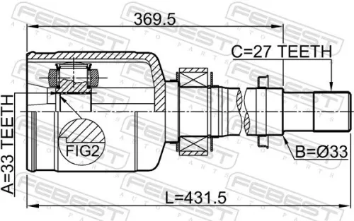 FEBEST Joint Kit, drive shaft (0211-J10ERH)