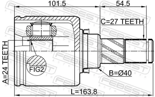 FEBEST Joint Kit, drive shaft (0211-J32MR20LH)