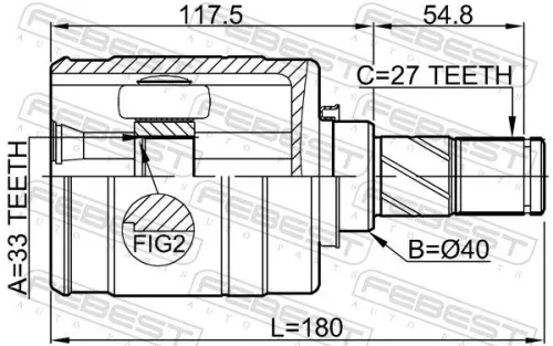 FEBEST Joint Kit, drive shaft (0211-JJ10ELH)