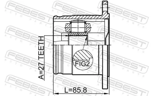 FEBEST Joint Kit, drive shaft (0211-S50R)