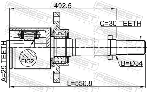 FEBEST Joint Kit, drive shaft (0211-T31ATRH)
