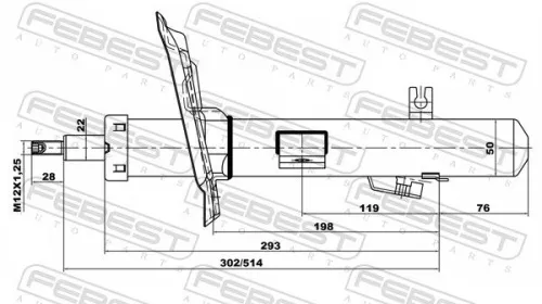 FEBEST Shock Absorber (02110-001FR)