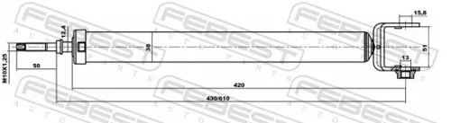 FEBEST Shock Absorber (02110-003R)