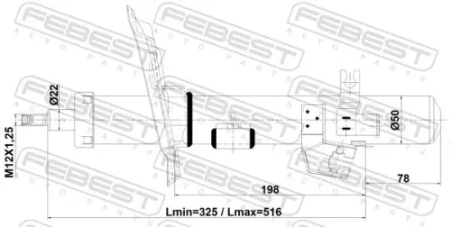 FEBEST Shock Absorber (02110-004FL)