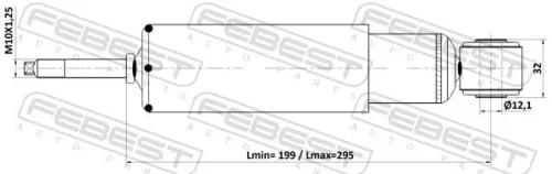FEBEST Shock Absorber (02110-011F)