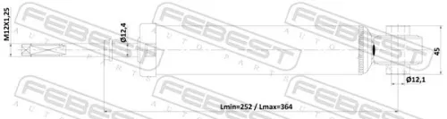 FEBEST Shock Absorber (02110-013R)