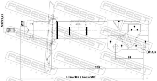 FEBEST Shock Absorber (02110-014FR)