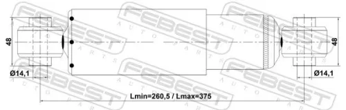 FEBEST Shock Absorber (02110-019R)