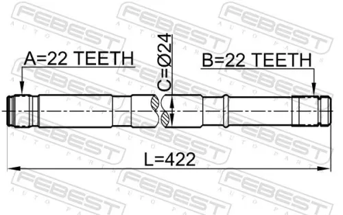 FEBEST Drive Shaft (0212-N16LH)
