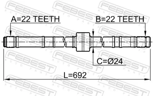 FEBEST Drive Shaft (0212-P10RH)