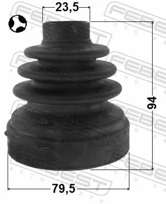 FEBEST Bellow, drive shaft (0215-J32T)