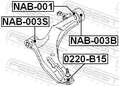 FEBEST Ball Joint (0220-B15)