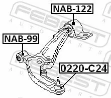 FEBEST Ball Joint (0220-C24)