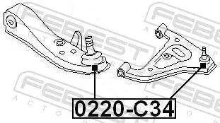 FEBEST Ball Joint (0220-C34)