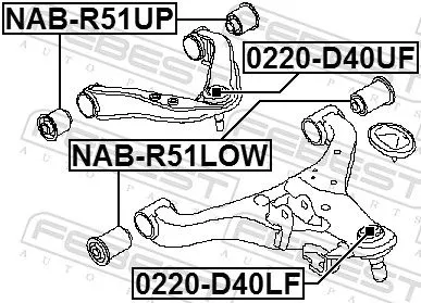 FEBEST Ball Joint (0220-D40UF)