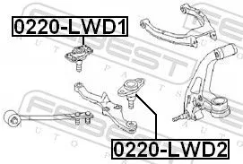 FEBEST Ball Joint (0220-LWD2)