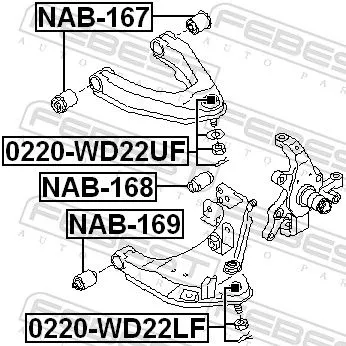 FEBEST Ball Joint (0220-WD22LF)