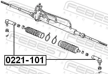 FEBEST Tie Rod End (0221-101)