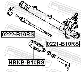 FEBEST Tie Rod End (0221-B10RS)