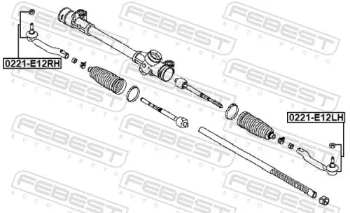 FEBEST Tie Rod End (0221-E12LH)