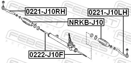 FEBEST Tie Rod End (0221-J10RH)