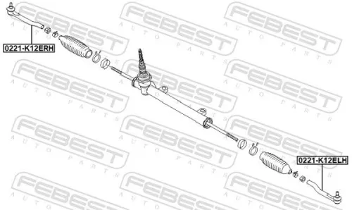 FEBEST Tie Rod End (0221-K12ELH)