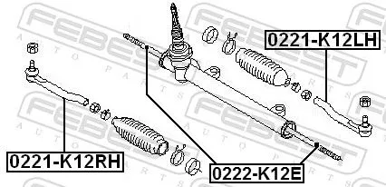FEBEST Tie Rod End (0221-K12RH)