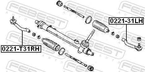 FEBEST Tie Rod End (0221-T31RH)