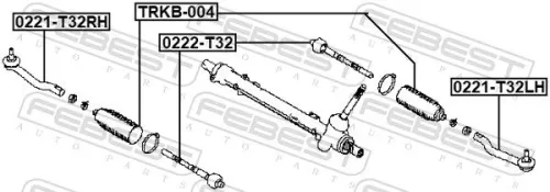FEBEST Tie Rod End (0221-T32LH)